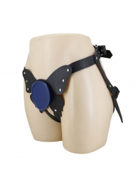 Синие трусики харнесс с платформой Caludio II - Baile - купить с доставкой в Волгограде