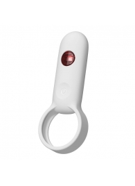 Белое эрекционное виброкольцо с пультом ДУ - Youvic - в Волгограде купить с доставкой