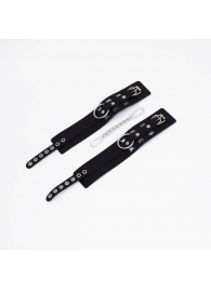 Черные кожаные оковы Sex - Crazy Handmade - купить с доставкой в Волгограде