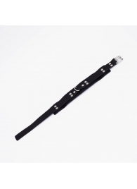 Черный ошейник из высококачественной натуральной кожи - Crazy Handmade - купить с доставкой в Волгограде