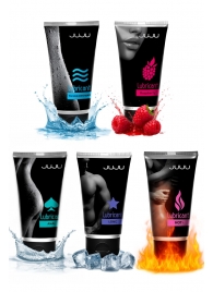 Набор из 5 лубрикантов JUJU (увлажняющий, Hot+, Long, Anal, малина) - JuJu - купить с доставкой в Волгограде