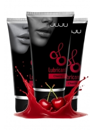 Набор из 3 съедобных лубрикантов JUJU со вкусом вишни - JuJu - купить с доставкой в Волгограде