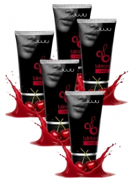 Набор из 5 съедобных лубрикантов JUJU со вкусом вишни - JuJu - купить с доставкой в Волгограде