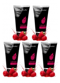 Набор из 5 съедобных лубрикантов JUJU со вкусом малины - JuJu - купить с доставкой в Волгограде