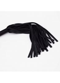 Черный кожаный флоггер - 45 см. - Crazy Handmade - купить с доставкой в Волгограде