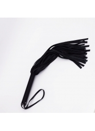 Черный кожаный флоггер - 45 см. - Crazy Handmade - купить с доставкой в Волгограде