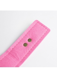 Черно-розовый ошейник с золотистой фурнитурой - Crazy Handmade - купить с доставкой в Волгограде