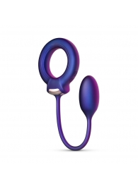 Фиолетовое эрекционное виброкольцо с анальным шариком Eclipse - ONE DC B.V. - в Волгограде купить с доставкой