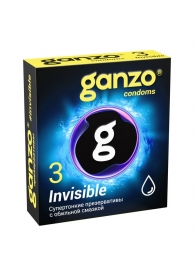 Супертонкие презервативы Ganzo Invisible - 3 шт. - Ganzo - купить с доставкой в Волгограде
