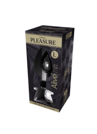 Серебристая анальная втулка с прозрачным кристаллом Mini Metal Butt Plug Size L - 9 см. - Adrien Lastic