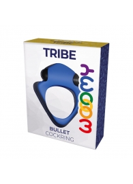 Синее эрекционное кольцо Wooomy Tribeс с вибрацией - Adrien Lastic - в Волгограде купить с доставкой