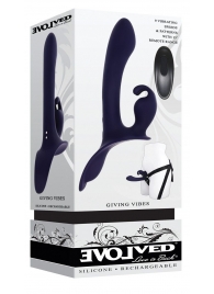 Женский страпон с вибрацией Giving Vibes - Evolved - купить с доставкой в Волгограде