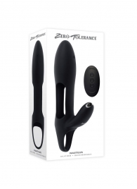 Черная насадка на пенис с вибрацией Nautilus - Zero Tolerance - в Волгограде купить с доставкой