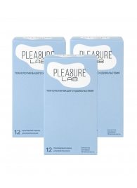 Набор из 3 упаковок ультратонких презервативов Pleasure Lab (по 12 шт.) - Pleasure Lab - купить с доставкой в Волгограде