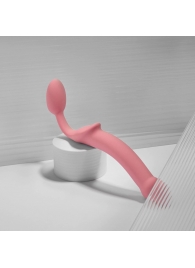 Розовый безремневой страпон Strap-on-me Semi-Realistic Bendable Strap-On size M - Strap-on-me - купить с доставкой в Волгограде