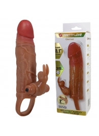 Карамельная вибронасадка с клиторальным стимулятором Osmar - 20,5 см. - Baile - в Волгограде купить с доставкой