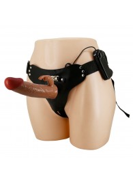 Мужской полый страпон с вибрацией Marion - Baile - купить с доставкой в Волгограде