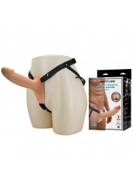 Телесный полый мужской страпон London - 16,8 см. - Baile - купить с доставкой в Волгограде