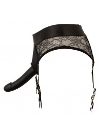 Черный женский страпон Strap-on Set: трусики и насадка - Orion - купить с доставкой в Волгограде