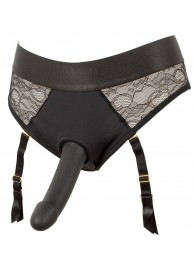 Черный женский страпон Strap-on Set: трусики и насадка - Orion - купить с доставкой в Волгограде