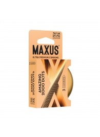 Точечные презервативы MAXUS 2000 Amazing Dots с железным кейсом - 3 шт. - Maxus - купить с доставкой в Волгограде