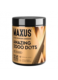 Точечные презервативы MAXUS 2000 Amazing Dots с железным кейсом - 12 шт. - Maxus - купить с доставкой в Волгограде