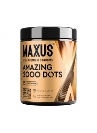 Точечные презервативы MAXUS 2000 Amazing Dots с железным кейсом - 15 шт. - Maxus - купить с доставкой в Волгограде