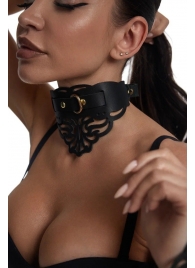 Фигурный чокер с узорами и золотистой фурнитурой - Crazy Handmade - купить с доставкой в Волгограде