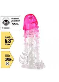 Прозрачно-розовая насадка на пенис Wilford - 13,5 см. - Baile - в Волгограде купить с доставкой