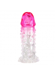 Прозрачно-розовая насадка на пенис Wilford - 13,5 см. - Baile - в Волгограде купить с доставкой