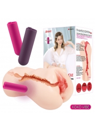 Мастурбатор-вагина с вибрацией Jenny Onahole edition 005 - KOKOS - в Волгограде купить с доставкой