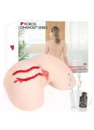 Мастурбатор-полуторс с двойным слоем материала и вибрацией Jenny Onahole Real Hips - KOKOS - в Волгограде купить с доставкой