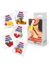 Набор из 5 саше съедобных смазок Tutti-Frutti - Биоритм - купить с доставкой в Волгограде