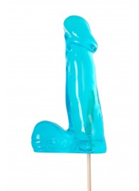 Голубой леденец в форме члена со вкусом блю кюрасао - 173 гр. - Sosuчki - купить с доставкой в Волгограде