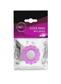 Лиловое эрекционное кольцо с 2 рядами стимулирующих шариков - Erowoman-Eroman - в Волгограде купить с доставкой