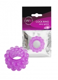 Лиловое эрекционное кольцо с 2 рядами стимулирующих шариков - Erowoman-Eroman - в Волгограде купить с доставкой