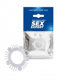 Эластичное эрекционное кольцо с шишечками и шипами - Sex Expert - в Волгограде купить с доставкой