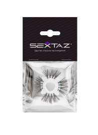Эластичное эрекционное кольцо с черными «ресничками» - Sextaz - в Волгограде купить с доставкой