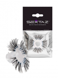 Эластичное эрекционное кольцо с черными «ресничками» - Sextaz - в Волгограде купить с доставкой