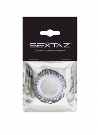 Эластичное эрекционное колечко с черными «ресничками» - Sextaz - в Волгограде купить с доставкой