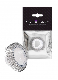 Эластичное эрекционное кольцо с длинными черными «ресничками» - Sextaz - в Волгограде купить с доставкой
