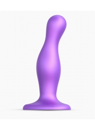 Фиолетовая насадка Strap-On-Me Dildo Plug Curvy size M - Strap-on-me - купить с доставкой в Волгограде
