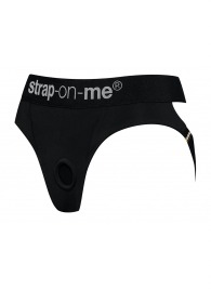 Черные трусики для насадок Heroine Lingerie Harness - size XL - Strap-on-me - купить с доставкой в Волгограде