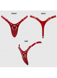 Красный пояс для фиксации насадок Strap-On-Me Leatherette Harness Fabulous - Strap-on-me - купить с доставкой в Волгограде