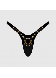 Черный пояс для фиксации насадок Strap-On-Me Leatherette Harness Fabulous - Strap-on-me - купить с доставкой в Волгограде