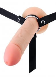 Мужской полый страпон на регулируемых ремешках - 22 см. - Sex Expert - купить с доставкой в Волгограде