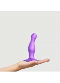 Фиолетовая насадка Strap-On-Me Dildo Plug Curvy size S - Strap-on-me - купить с доставкой в Волгограде