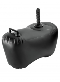 Черное надувное кресло с платформой для фиксации дилдо Body Dock Inflatable Love Seat - Pipedream - купить с доставкой в Волгограде