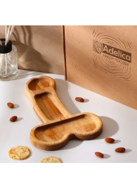 Деревянное блюдо для подачи в форме члена (25 х 16,5 х 1,7 см) - Сима-Ленд - купить с доставкой в Волгограде