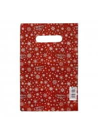 Красный подарочный новогодний пакет с вырубной ручкой (20х30 см) - Сима-Ленд - купить с доставкой в Волгограде